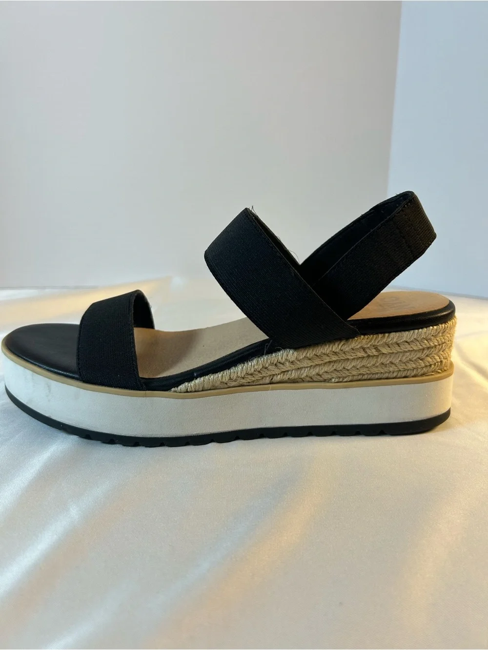 Madden NYC Talla Wedge Strappy Black Women’s Sandals Size 8 Summer Spring Wear